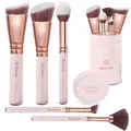 Produktbild: Profi Schminkpinsel Contouring Pinselset Rosegold - Grundierungs Kontur Pinse...
