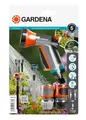 Produktbild: Gardena Indoor Grundausstattung: Starter Set bestehend aus Hahnverbinder Indoor, Schlauchverbinder, Wasserstop und Balkonbrause, für kleine Gärten; Terrassen und Balkone (18274-20)