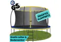 Produktbild: Zero Gravity Gartentrampolin Ø 183/244/305/366/427 cm, Trampolin Outdoor mit Leiter & 4xBodenanker, Ø 183 cm, Trampolin Outdoor Komplett-Set, TÜV GS, Smarter & schneller Netzabbau