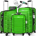 Produktbild: KESSER® 3tlg. Hartschalenkofferset Hartschalenkoffer Reisekoffer Set Reisekofferset Trolley Koffer 4 Rollen ABS-Hartschale Teleskopgriff Inkl. Kofferwaage + Gepäckanhänger Rollkoffer Schloss, M-L-XL