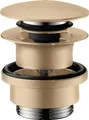 Produktbild: Ablaufventil f WT- und Bidetmischer brushed bronze brushed bronze push-open, mit Überlaufloch