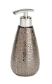 Produktbild: WENKO Seifenspender Marrakesh, nachfüllbar, für ca. 400 ml Flüssigseife, aus hochwertiger Keramik Versehen mit Einer eingearbeiteten Glanzstruktur im orientalischen Design, Ø 8 x 18,6 cm, Braun