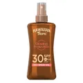 Produktbild: Hawaiian Tropic Glowing Protection Sunscreen Dry Oil Spray Mist, wasserfest LSF 30 UVA- + UVB-Schutz Sonnenspray, Sonnenschutz mit tropischem Duft und hawaiianisch inspirierten Botanicals, 200 ml