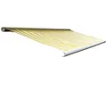 Produktbild: Mendler Elektrische Kassettenmarkise T124, Markise Vollkassette 5x3m - Acryl Gelb/Weiß