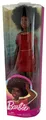 Produktbild: Barbie Fashionistas Puppe, schwarze lockige Haare, rotes Glitzerkleid, Modepuppe