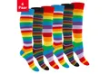 Produktbild: Footstar Langsocken Damen Kniestrümpfe geringelt (6 Paar)
