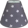 Produktbild: Lampenschirm Tischleuchte Stehlampe Hängeleuchte Grau Stern Stoff E14 M