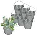 Produktbild: GarPet Baueimer Zinkeimer Blecheimer verzinkt Wassereimer Metall Deko Asche Eimer, (6-tlg)