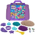 Produktbild: Kinetic Sand Meerjungfrauen Koffer - mit 934 g original kinetischem Sand aus Schweden in 3 Farben, 6 Förmchen, 1 Schaufel für kreatives Indoor-Sandspiel, für Kinder ab 3 Jahren