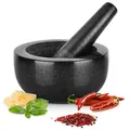 Produktbild: Mörser mit Stößel Set aus Granit 16x16xH8cm 400ml Mörser mit Stößel klein
