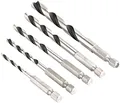 Produktbild: AGT Bitbohrer: Holz-Bohrer-Set für Akkuschrauber, 3-8 mm, 5 Stück (Bohrer Sechskant, Bit Bohrer-Set für Akkuschrauber, Akku Schrauber)