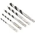 Produktbild: AGT Bitbohrer: Holz-Bohrer-Set für Akkuschrauber, 3 - 8 mm, 5 Stück