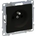 Produktbild: Legrand SEANO Steckdose französischer/ belgischer Standard, Steckklemmen, mit erhöhtem Berührungsschutz, Schwarz, 765380