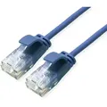 Produktbild: ROLINE UTP DataCenter Patchkabel Cat.6A (Class EA), LSOH, slim, blau, 0,5 m