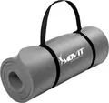 Produktbild: MOVIT Gymnastikmatte Pilates, Gymnastik, Yoga, Matte - hautfreundlich und , Yogamatte für Zuhause oder Unterwegs - 183x60x1,0cm, Grau