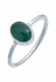 Produktbild: mantraroma Silber Ring Damen 925 grünen Onyx Edelstein grün schlicht modern