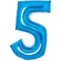 Produktbild: Amscan Folienballon blau, 66cm, Nummer 5 (1x) (9914055)