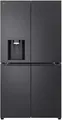 Produktbild: LG GMF960EV2E Stand Side-by-Side Kombination Multidoor, 91,4 cm breit, 645 L, Total NoFrost, Festwasseranschluss, Eis-/ und Wasserspender, WLAN, Black Steel