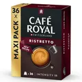 Produktbild: Café Royal Ristretto – Nespresso(R)-kompatible Kaffeekapseln, 100 % Arabica, intensiv, dunkle Röstung, Intensität 11/12, Rainforest Alliance, 36 Kapseln