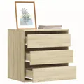 Produktbild: Kommode Sideboard Schubladenschrank Sonoma Eiche 60x41x58 Cm Spanplatte