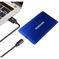 Produktbild: SAMSUNG Portable T7 1 TB externe SSD-Festplatte blau