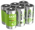 Produktbild: ANSMANN Akku C 2500mAh Baby NiMH 1,2V – 1000x wiederaufladbar (6 Stück)