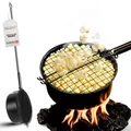 Produktbild: Popcornpfanne Popcorn-Pfanne für Lagerfeuer & Grill/Popcorn Maker mit langem Griff & Gitterdeckel Perfekt für Camping/Popcornmaschine Popcornmaker