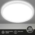 Produktbild: Deckenleuchte LED Panel Ultraflach Rund 4000K Backlight 30W Ø48cm Weiß