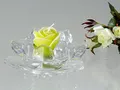 Produktbild: Teelichtleuchter Rose aus Klarglas 11 cm Teelichthalter Kerzenhalter formano deko