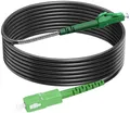 Produktbild: RamboCables 20M Gepanzerte Glasfaser-Kabel LC/APC auf SC/APC, Simplex Singlemode Gepanzerte Glasfaserkabel, 9/125µm OS2 FTTH LWL Patchkabel für den Innen- und Außenbereich, Schwarz
