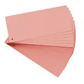 Produktbild: Exacompta 13435B 100er Pack Karton-Trennstreifen. 10,5 x 24 cm rosa. Für eine übersichtliche Anblage Ihrer Dokumente. Trennlaschen Trennblätter Ordner Register Blauer Engel