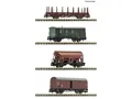 Produktbild: Fleischmann 6660044 - Güterwagen Set Güterzug DB Ep.IV 4-teilig - Spur N - NEU
