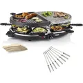 Produktbild: Setpoint - Raclette Steinplatte & Grillplatte Mit Teppan Gabeln Für 8 Personen, 1200 Watt
