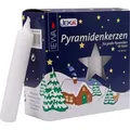 Produktbild: Pyramidenkerzen 18/100 weiss 17x100 mm 18 Stück im Pack für große Pyramiden - Weiß