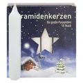 Produktbild: Pyramidenkerzen groß, weiß ca. 17 x 105 mm (18 Stück/Pack) Weihnachtskerzen