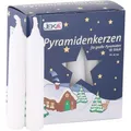 Produktbild: Pyramidenkerzen  EWA JEKA Weihnachten Weiß   große Pyramiden  105mm 18 Stk