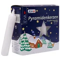 Produktbild: Pyramidenkerzen 18/100 weiss 17x100 mm 18 Stück im Pack für große Pyramiden