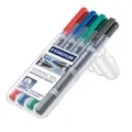 Produktbild: 4 STAEDTLER Lumocolor duo Permanentmarker farbsortiert 0,6 - 1,5 mm (348 WP4)