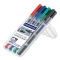 Produktbild: STAEDTLER Lumocolor permanent duo 348 - Schwarz - Blau - Grün - Rot - Feine/ runde Spitze - Schwarz - Blau - Grün - Rot - Polypropylen (PP) - Fein / Mittel - Deutschland