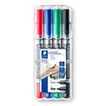Produktbild: Lumocolor duo 348 WP4 permanent marker 4 Stück in aufstellbarer -Box  Schwarz...