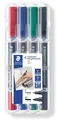 Produktbild: STAEDTLER Lumocolor Permanent Marker duo Keilspitze Rundspitze 4er Etui 1,5 mm