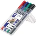 Produktbild: STAEDTLER Permanentmarker Lumocolor duo 348 WP4 0,6mm/1,5mm 4 St./Pack.