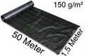 Produktbild: 75 m² Unkrautvlies Unkrautgewebe Bändchengewebe Mulchvlies Unkrautplane schwarz