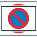 Produktbild: Eingeschränktes Haltverbot Symbol Schild A0 Rückseite selbstklebend