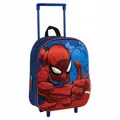 Produktbild: Rucksack 3d Spider-man Rollen Kinder Schule 25x31x10cm Blau Neu
