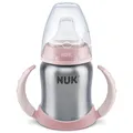 Produktbild: NUK Learner Cup Trinklernbecher, hochwertiger Edelstahl, 6-18 Monate, Rosa
