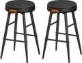 Produktbild: VASAGLE ECHO Kollektion Barhocker, 2er Set, Barstuhl, Kunstleder, basisschwarz