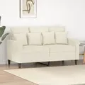 Produktbild: 2-sitzer-sofa Creme 120 Cm Samt Vidaxl