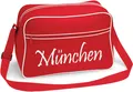 Produktbild: multifanshop Retrotasche - München rot - Schriftzug, rot/weiß, Größe one size