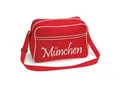 Produktbild: multifanshop Retrotasche - München rot - Schriftzug - Druck weiß - Tasche